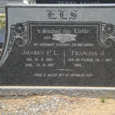 ELS Jacobus P.L. 1906-1967 &amp; Francina J. DU PLESSIS 1927-