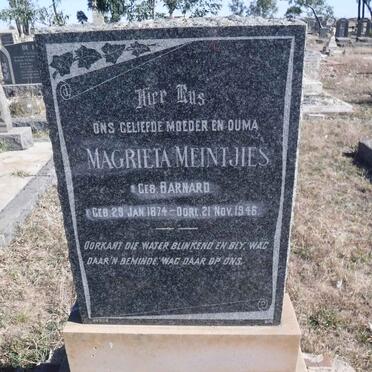 MEINTJIES Magrieta nee BARNARD 1874-1946