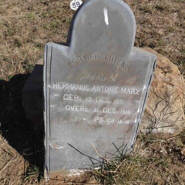 MARX Hermanus Antonie 1841-1918