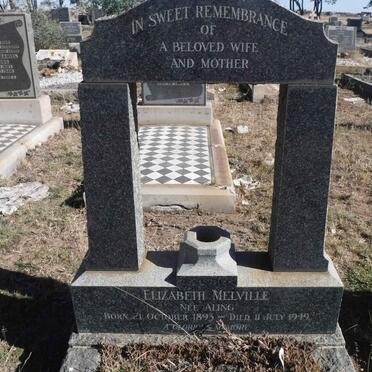 MELVILLE Elizabeth nee ALING 1893-1949