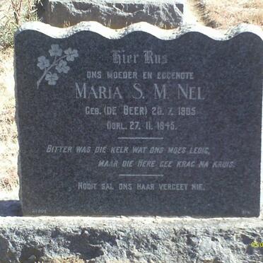 NEL Maria S.M., nee DE BEER 1905-1945