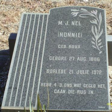 NEL M.J. nee ROUX 1886-1972