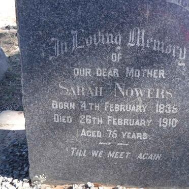 NOWERS Sarah 1835-1910