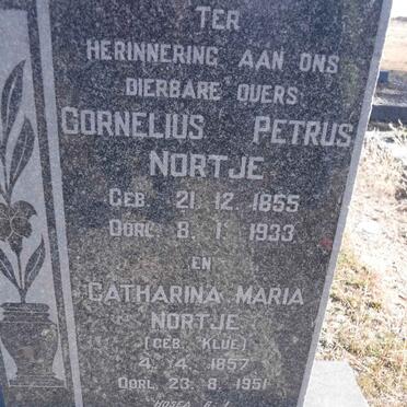 NORTJE Cornelius Petrus 1855-1933 &amp; Catharina Maria KLUE 1857-1951