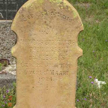 PLESSIS Andreas Stephanus Theunissen, du 1922-1924