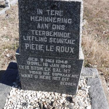 ROUX Pietie, le 1948-1949