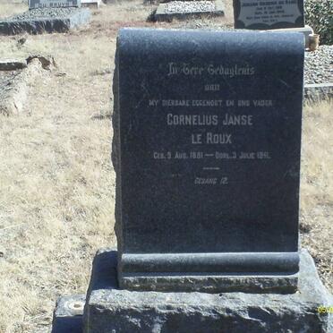 ROUX Cornelius Janse, le 1881-1941