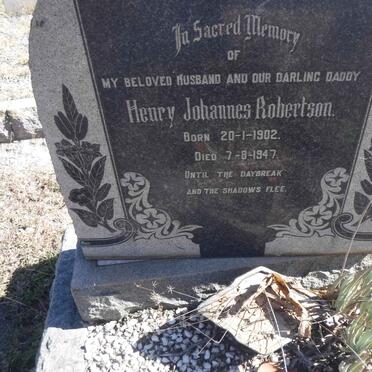 ROBERTSON Henry Johannes 1902-1947