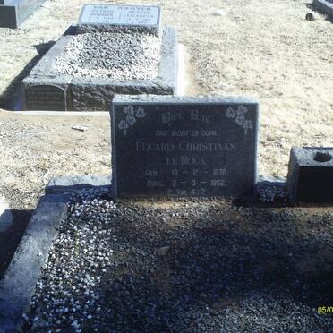 ROUX Eduard Christiaan, le 1876-1962 &amp; Wilhelmina C. PRETORIUS 1892-1955