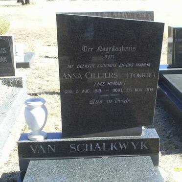 SCHALKWYK Anna Cilliers, van nee HUMAN 1921-1974