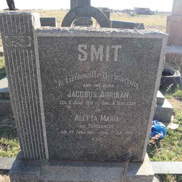 SMIT Jacobus Adriaan 1851-1939 & Aletta Maria TERBLANCHE 1861-1943
