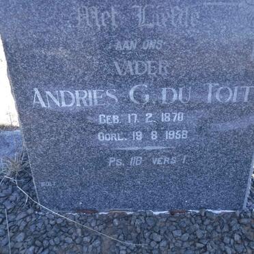 TOIT Andries G., du 1870-1958