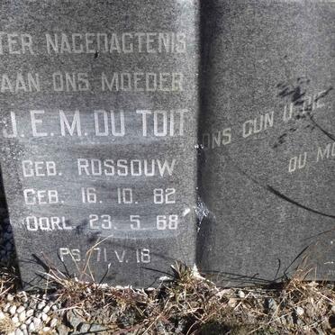 TOIT J.E.M., du nee ROSSOUW 1882-1968