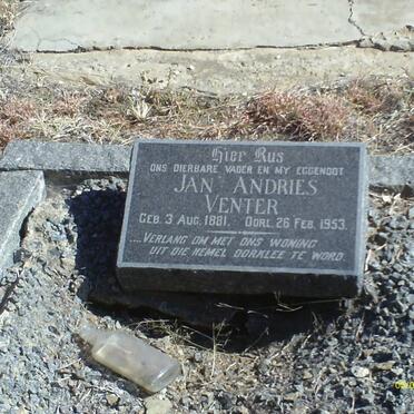 VENTER Jan Andries 1881-1953
