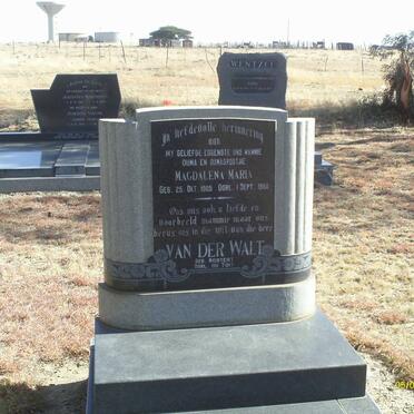 WALT Magdalena Maria, van der nee MOSTERT 1905-1980