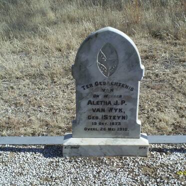WYK Aletha J.P., van nee STEYN 1873-1910