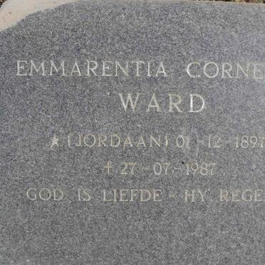 WARD Emmarentia Cornelia nee JORDAAN 1897-1987
