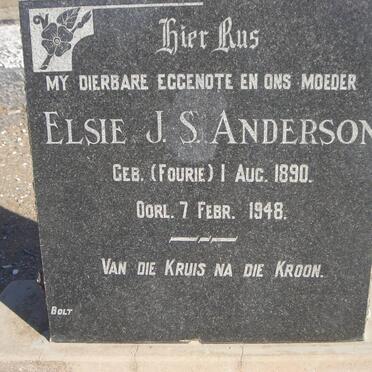 ANDERSON Elsie J. S. nee FOURIE 1890-1948