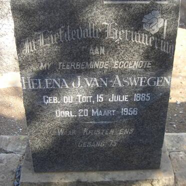 ASWEGEN Helena J., van 1885-1956