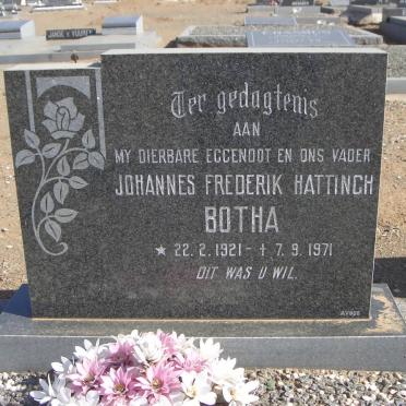 BOTHA Johannes Frederik Hattingh 1921-1971