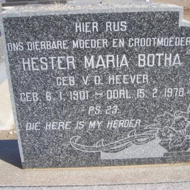 BOTHA Hester Maria nee V.D. HEEVER 1901-1978