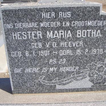BOTHA Hester Maria nee V.D. HEEVER 1901-1978