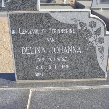BOTHA Delina Johanna nee OELOFSE 1931-
