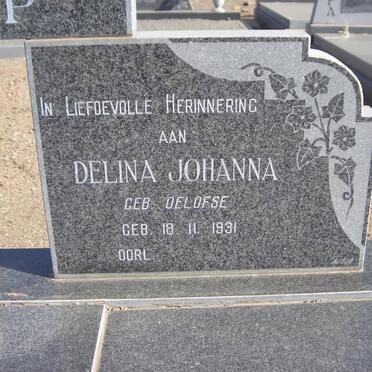BOTHA Delina Johanna nee OELOFSE 1931-