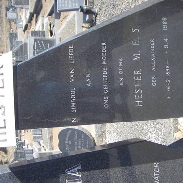 BOTHA Hester M.E.S. nee ALEXANDER 1898-1988