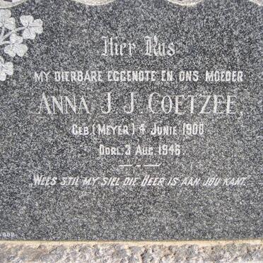 COETZEE Anna J.J. nee MEYER 1900-1946