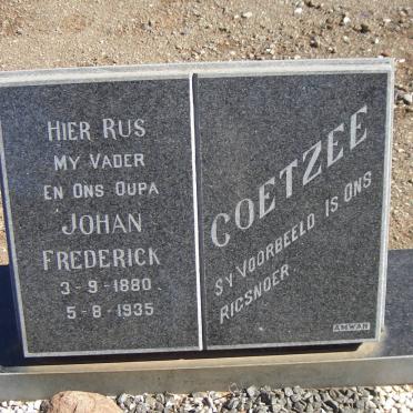 COETZEE Johan Frederick 1880-1935