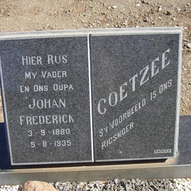 COETZEE Johan Frederick 1880-1935