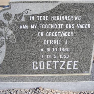COETZEE Gerrit J. 1880-1959