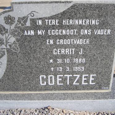 COETZEE Gerrit J. 1880-1959