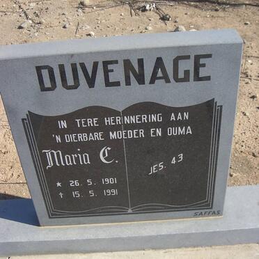 DUVENAGE Maria C. 1901-1991