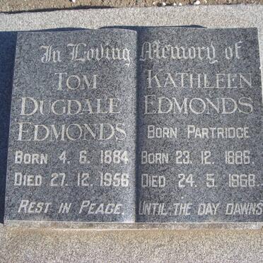 EDMONDS Tom Dugdale 1884-1956 &amp; Kathleen PARTRIDGE 1886-1968