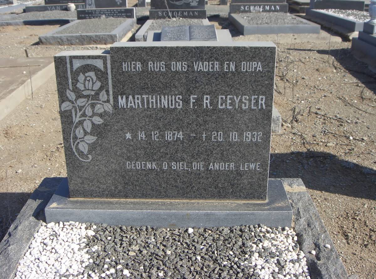 GEYSER Marthinus F.R. 1874-1932