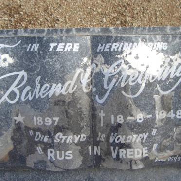 GREYLING Barend C. 1897-1948