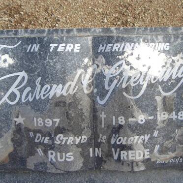 GREYLING Barend C. 1897-1948