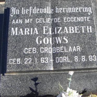 GOUWS Maria Elizabeth nee GROBBELAAR 1963-1983