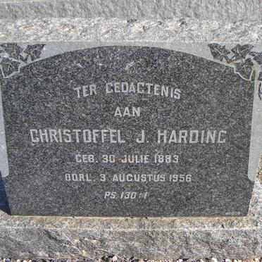 HARDING Christoffel J. 1883-1956