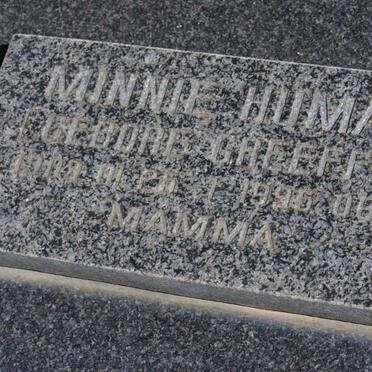 HUMAN Minnie nee GREEFF -1996
