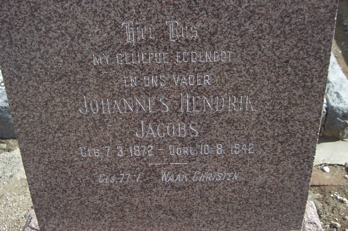 JACOBS Johannes Hendrik 1872-1942