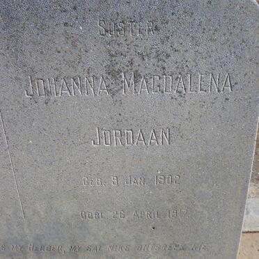 JORDAAN Johanna Magdalena 1902-1917