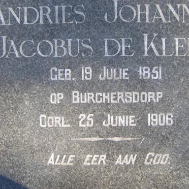 KLERK Andries Johannes Jacobus, de 1851-1906