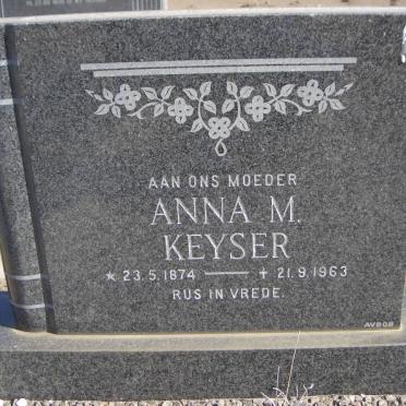 KEYSER Anna M. 1874-1963