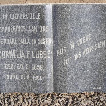 LUBBE Cornelia F. 1896-1950