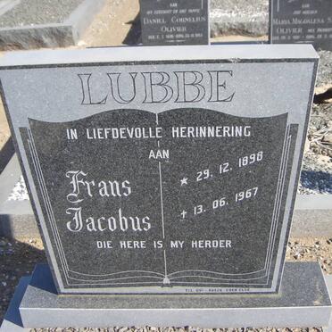 LUBBE Frans Jacobus 1898-1967