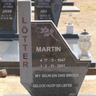 LÖTTER Martin 1947-2001