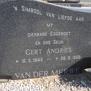 MERWE Gert Andries, van der 1945-1968